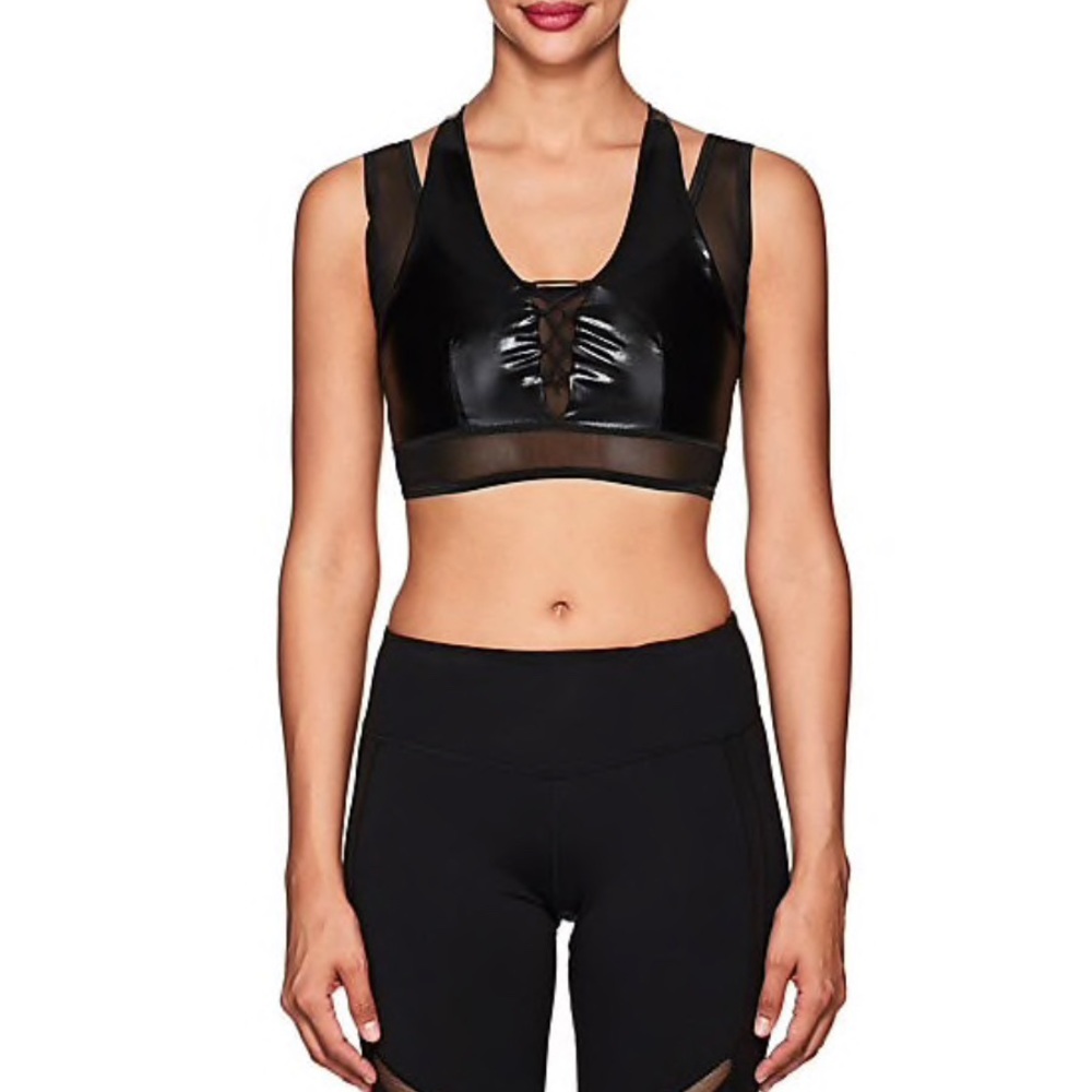 NWT Widow faux leather sports bra
